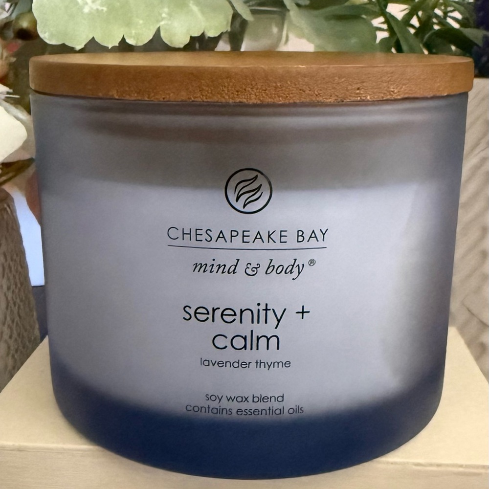 🆕🪷 CHESAPEAKE BAY MIND & BODY “SERENITY & CALM” 3-WICK JARRED CANDLE. (11 oz). - Picture 6 of 9